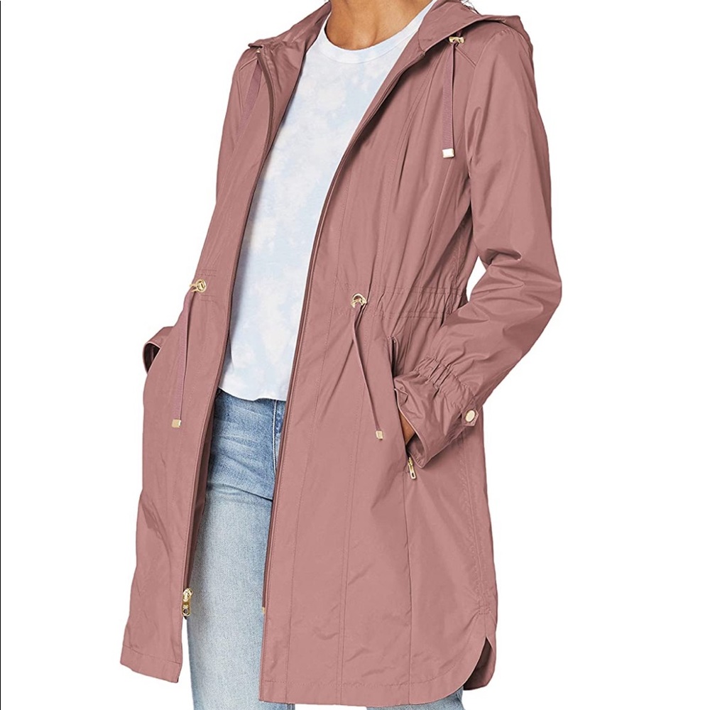 NWT Cole Hana Signature mauve rain jacket anorak